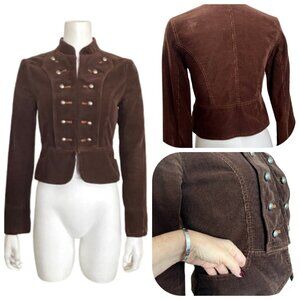 Vintage Y2K Forever 21 Corduroy Boho Military style Jacket S